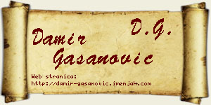 Damir Gašanović vizit kartica